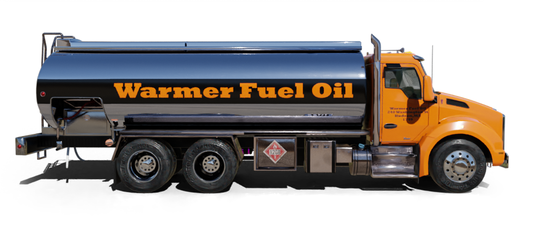 Pioneer Valley Heating Oil and Propane Truck parked at riverside Pioneer Valley Heating Oil and Propane Truck parked at riverside