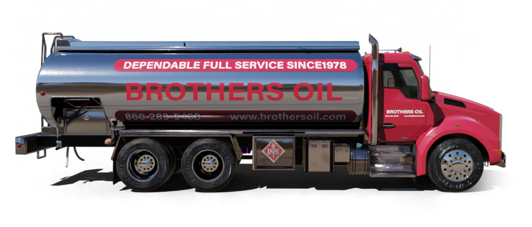 Slomin's Inc Heating Oil Truck Slomin's Inc residential home heating oil truck downtown in Baldwin, Long Island, New York delivering fuel oil.