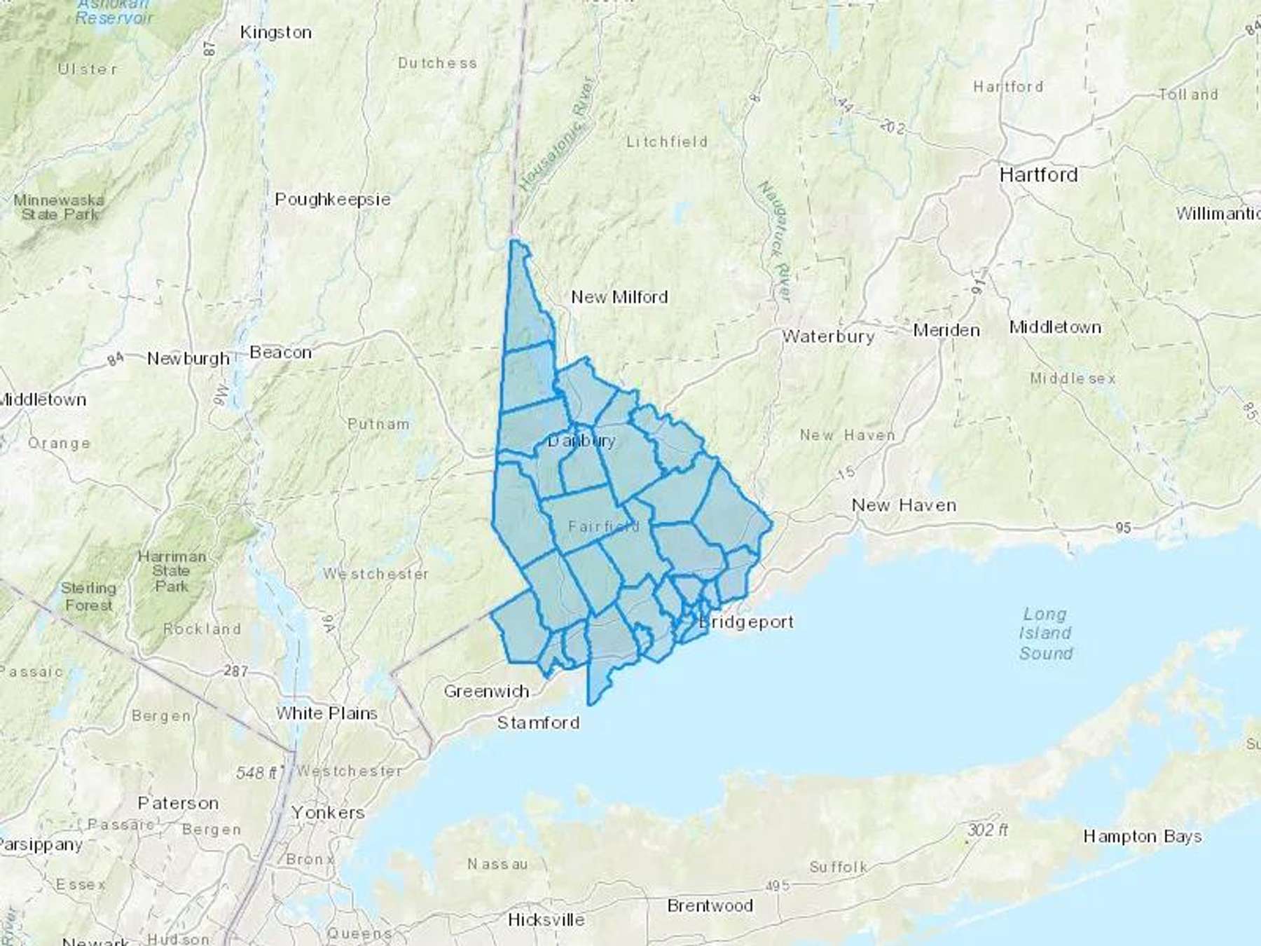 Fiorilla Heating Oil Inc Cash Heating Oil Delivery Map Map With The Fiorilla Heating Oil Inc Heating Oil Delivery Area Shaded In Blue