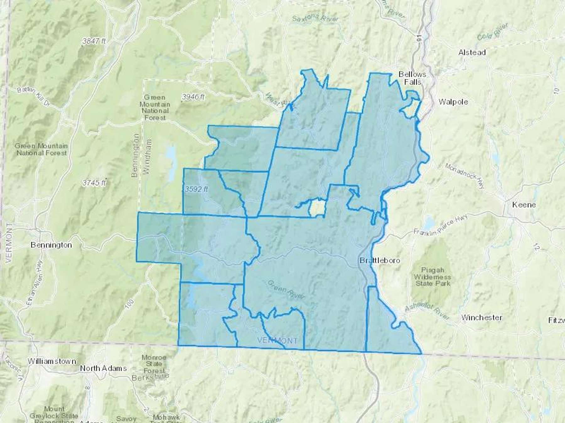 Cota & Cota Inc Cash Heating Oil Delivery Map Map With The Cota & Cota Inc Heating Oil Delivery Area Shaded In Blue