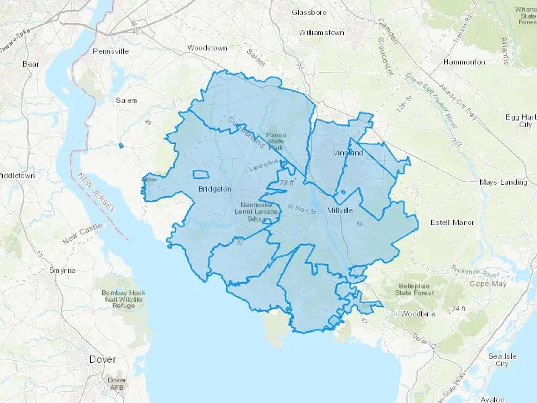 Pedroni Fuel Co Cash Heating Oil Delivery Map Map With The Pedroni Fuel Co Heating Oil Delivery Area Shaded In Blue