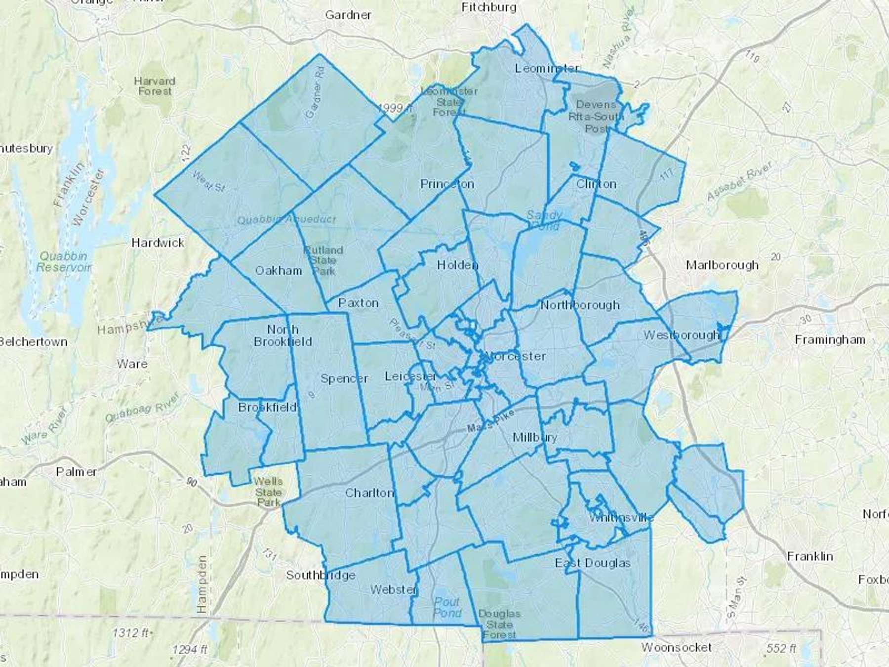 R Fresolo Plumbing & Heating Cash Heating Oil Delivery Map Map With The R Fresolo Plumbing & Heating Heating Oil Delivery Area Shaded In Blue
