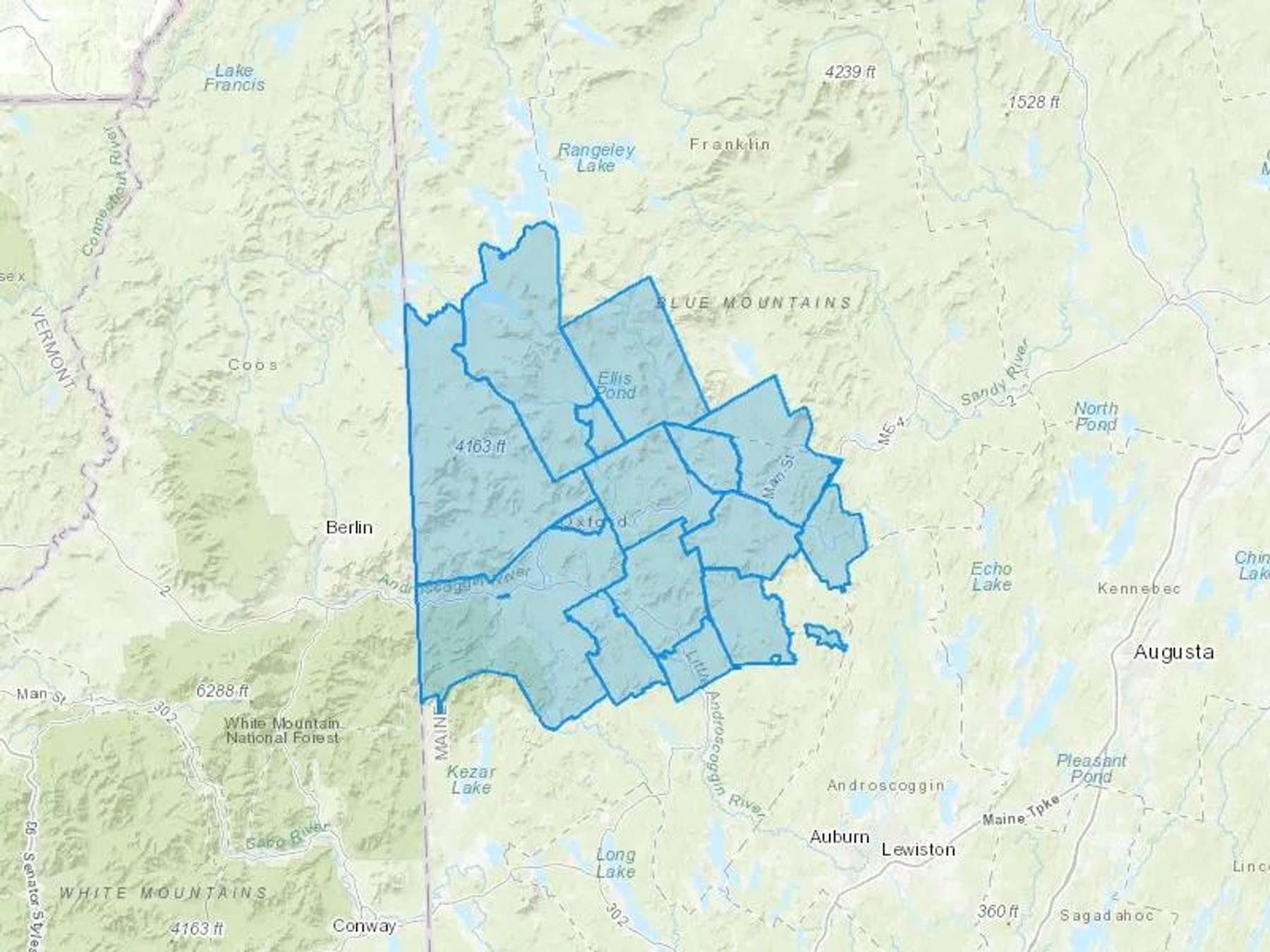 Community Energy Cash Heating Oil Delivery Map Map With The Community Energy Heating Oil Delivery Area Shaded In Blue