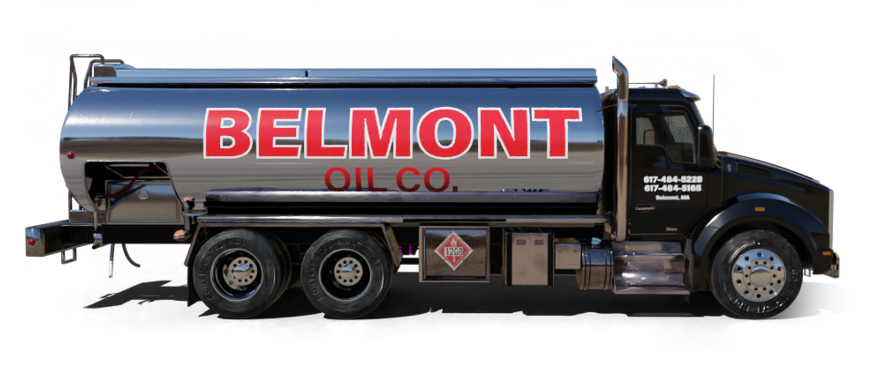 Madt Trucking Heating Oil Truck Madt Trucking residential home heating oil truck at Memorial Plaza on a sunny day in Valley Stream, Long Island, New York delivering fuel oil.