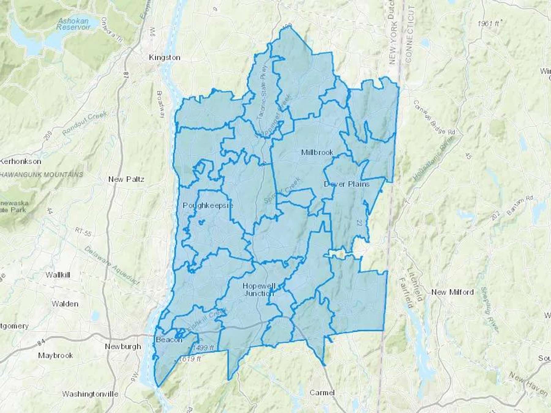 Buy Rite Oil Cash Heating Oil Delivery Map Map With The Buy Rite Oil Heating Oil Delivery Area Shaded In Blue