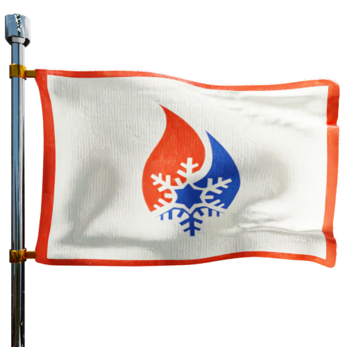 Photo of Jasinski Fuel Service flag denoting best heating oil prices the company offers