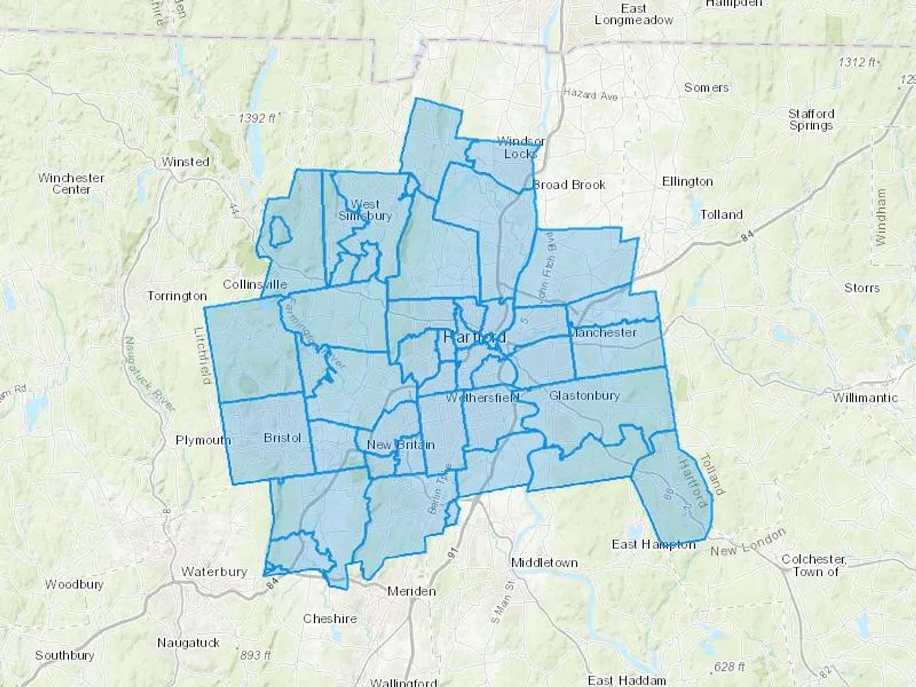 Bond Oil Co Inc Cash Heating Oil Delivery Map Map With The Bond Oil Co Inc Heating Oil Delivery Area Shaded In Blue