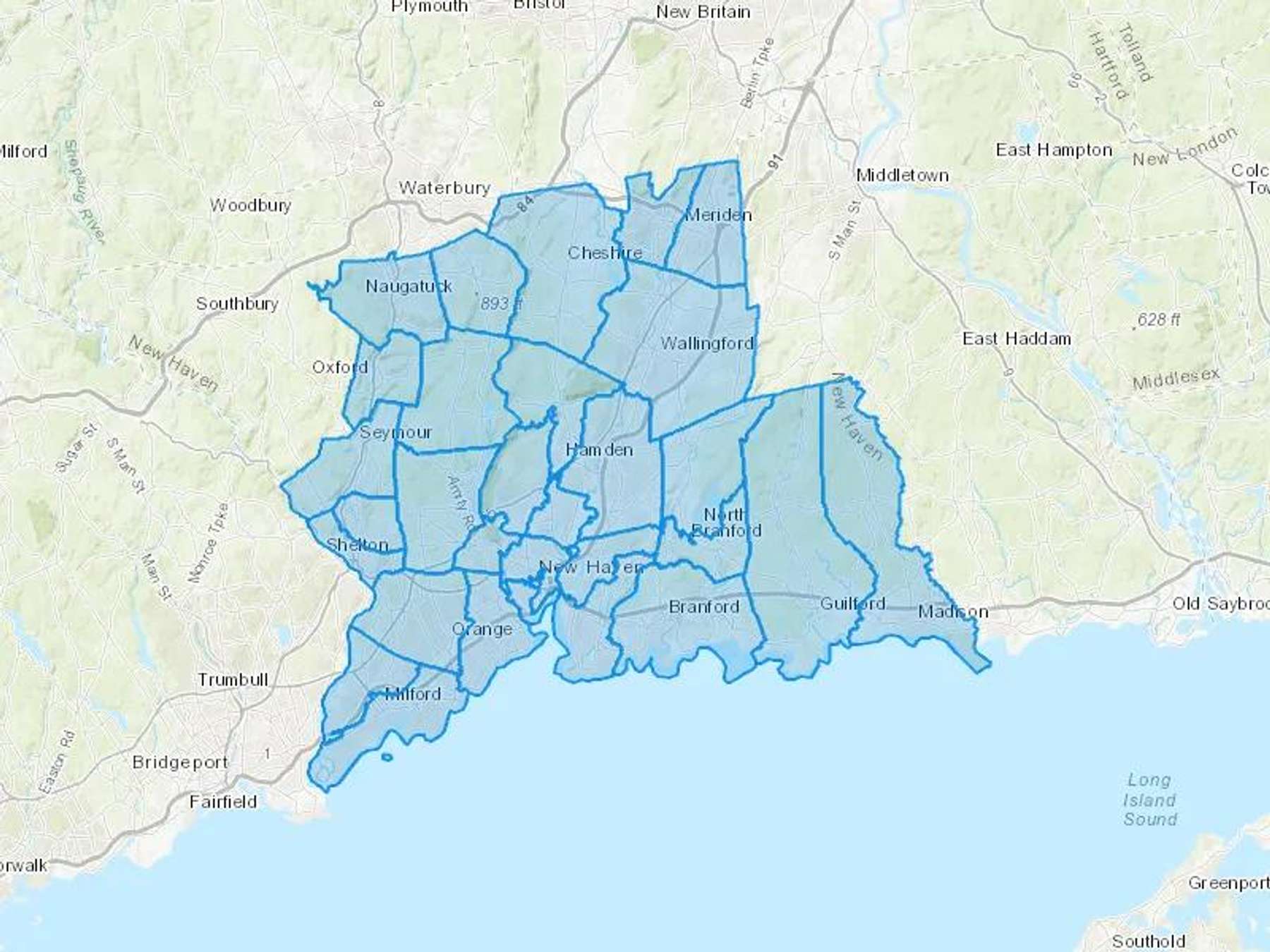 Dependable Heating & Cooling Cash Heating Oil Delivery Map Map With The Dependable Heating & Cooling Heating Oil Delivery Area Shaded In Blue