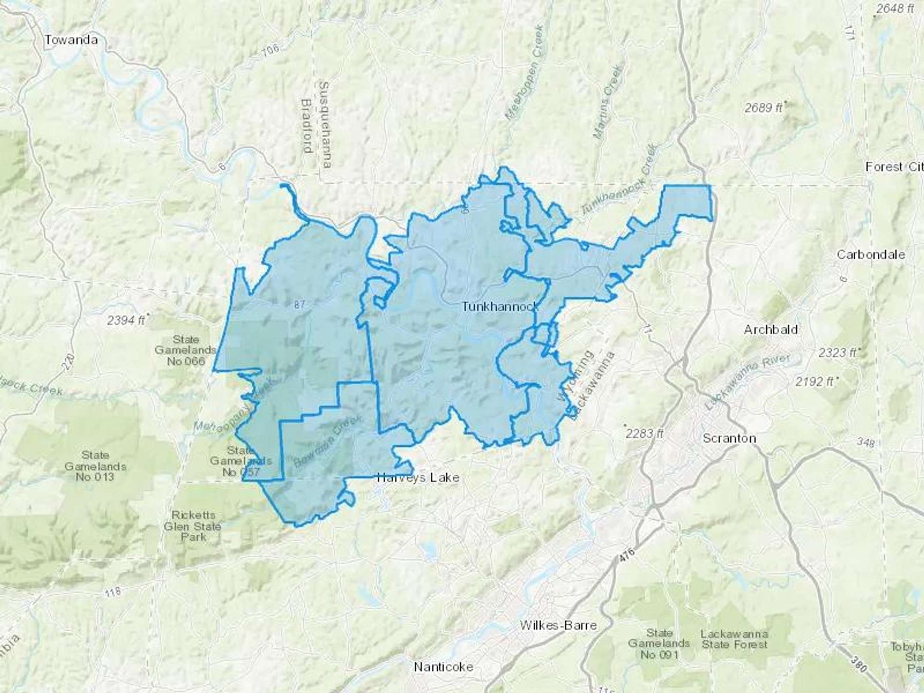 Ace Robbins Inc Cash Heating Oil Delivery Map Map With The Ace Robbins Inc Heating Oil Delivery Area Shaded In Blue