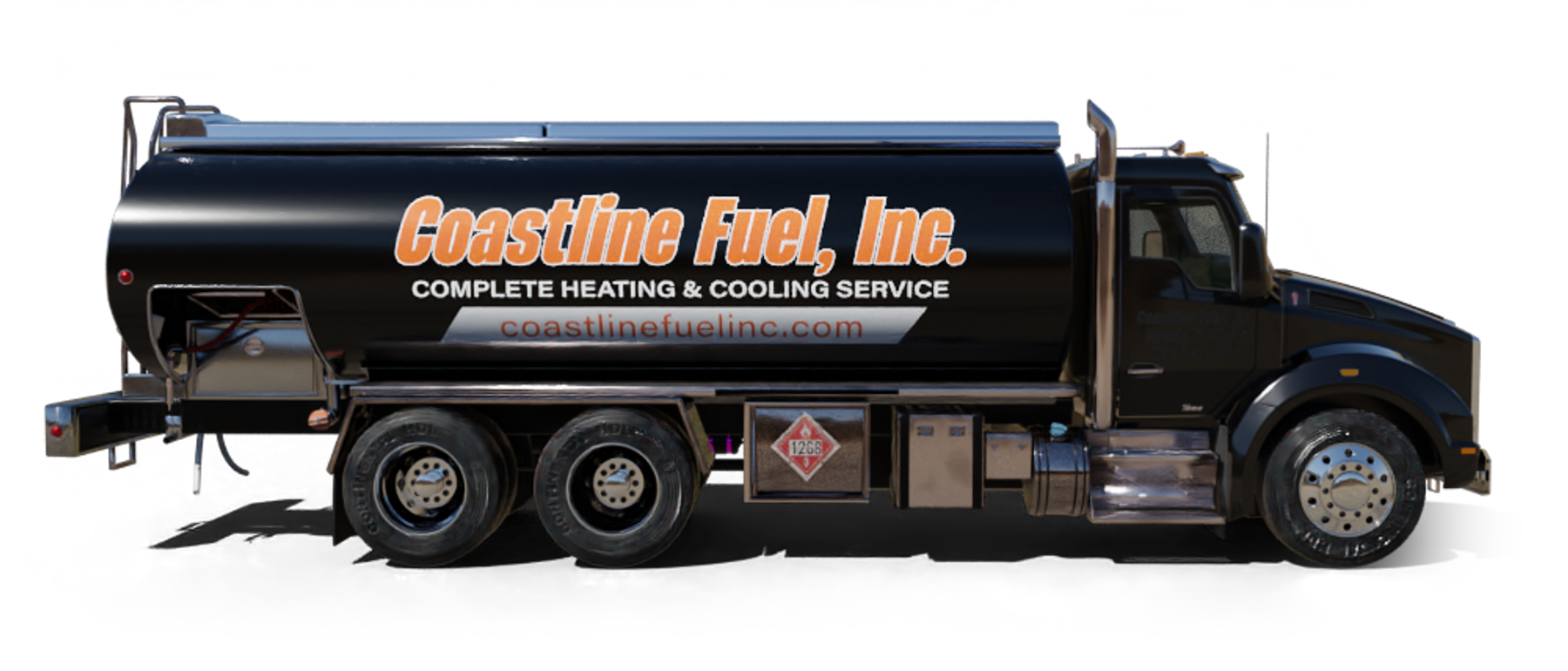 B & H Oil's Heating Oil Truck B & H Oil's Heating Oil Truck parked in front of barbar shop