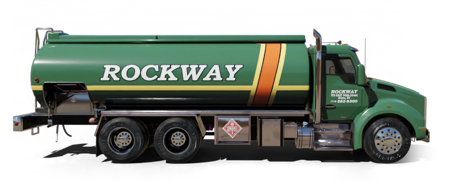 Leo Oil Heating Oil Truck  Leo Oil residential home heating oil truck with a luxury 6 bedroom seaside residence in Central Islip, Long Island, New York delivering fuel oil.