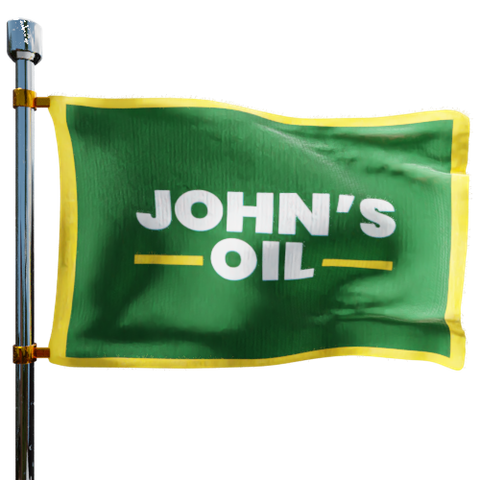 John's Oil Co Heating Oil Prices Flag Photo of John's Oil Co flag denoting best heating oil prices the company offers
