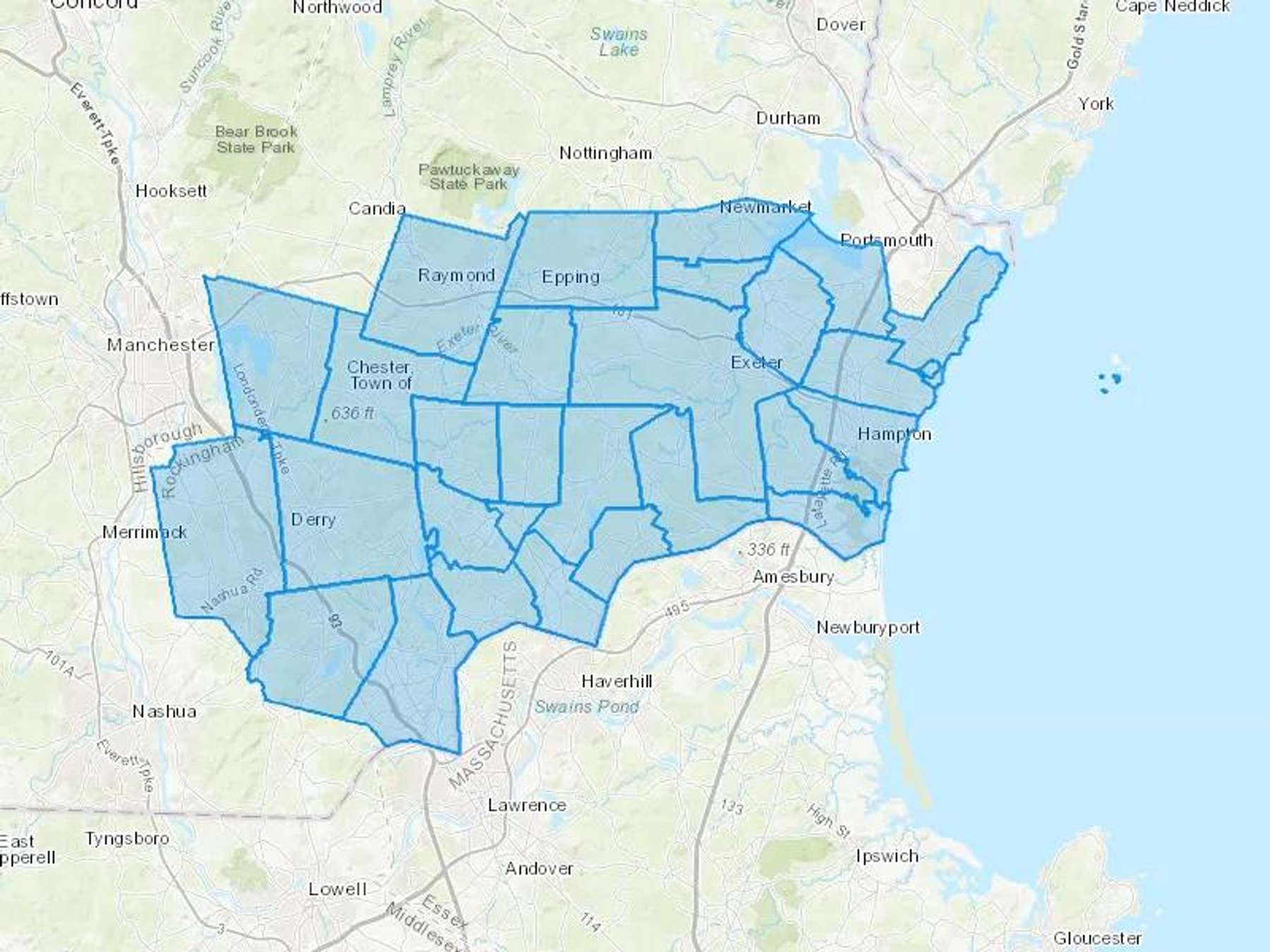 Mackenzie Fuels Cash Heating Oil Delivery Map Map With The Mackenzie Fuels Heating Oil Delivery Area Shaded In Blue