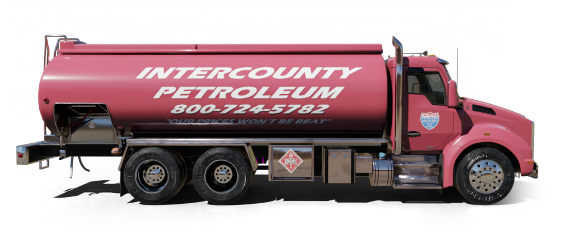 Jarzombek Energy Heating Oil Truck Jarzombek Energy residential home heating oil truck in front of a large 5 bedroom stucco home in Calverton, Long Island, New York delivering fuel oil.