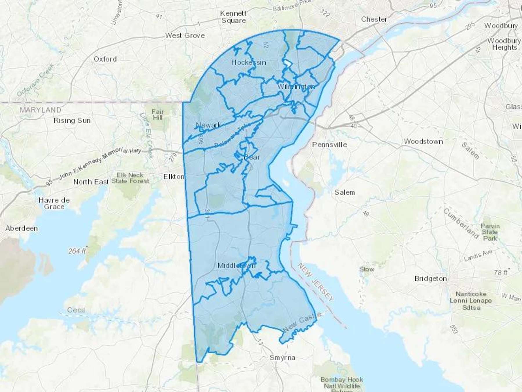 Hillside Oil Co Inc Cash Heating Oil Delivery Map Map With The Hillside Oil Co Inc Heating Oil Delivery Area Shaded In Blue