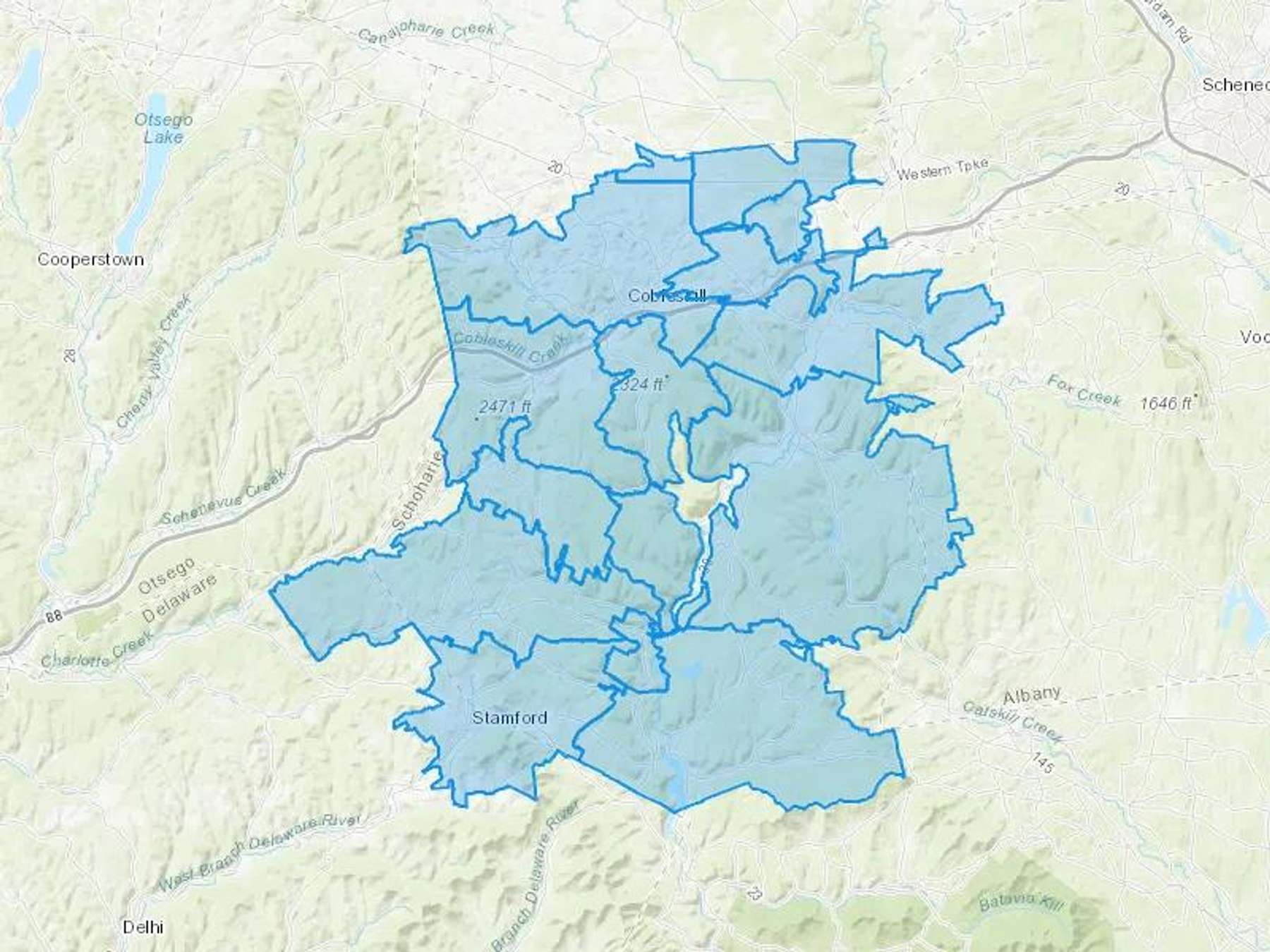 Laraway's Inc Cash Heating Oil Delivery Map Map With The Laraway's Inc Heating Oil Delivery Area Shaded In Blue