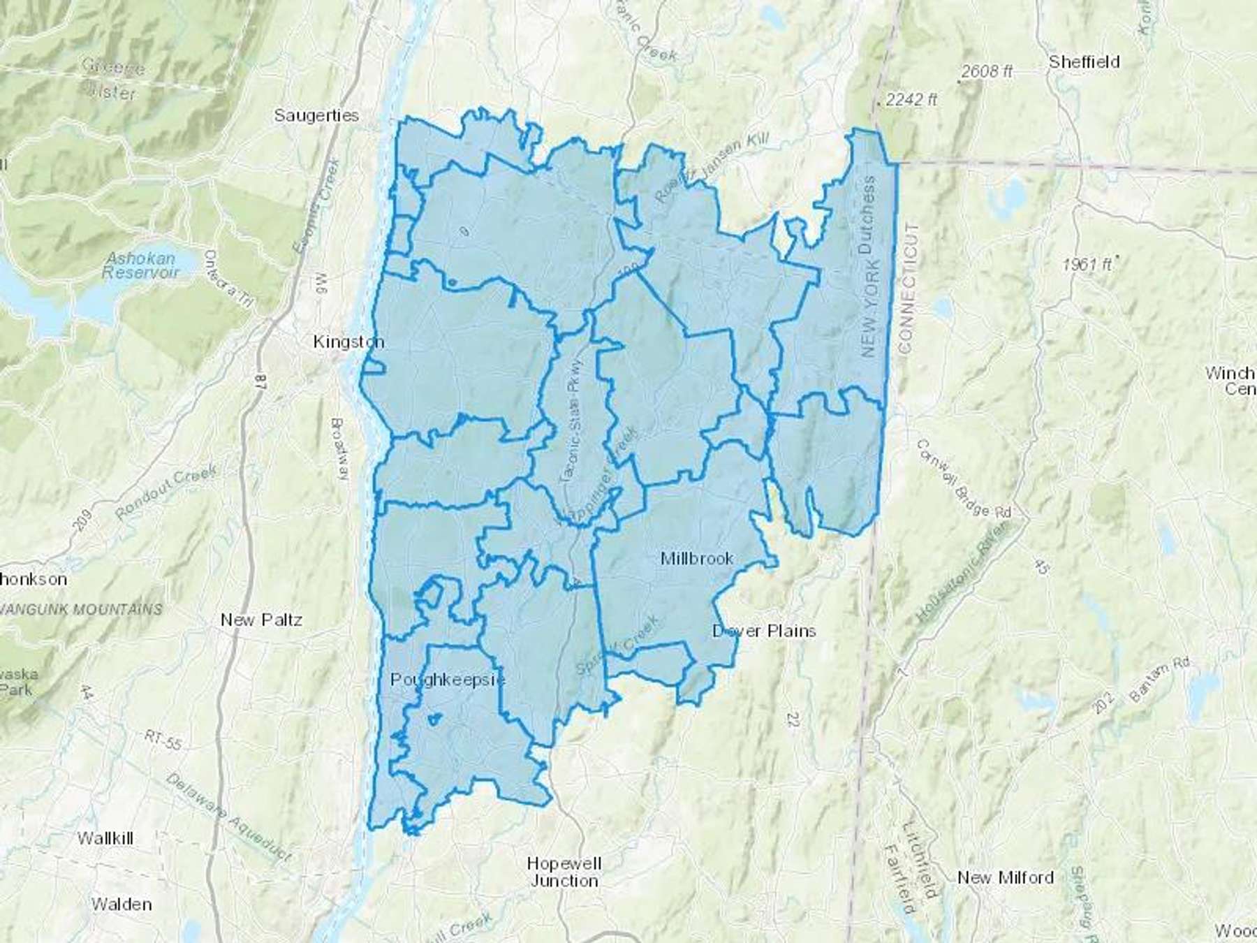 ASAP Fuel Delivery LLC Cash Heating Oil Delivery Map Map With The ASAP Fuel Delivery LLC Heating Oil Delivery Area Shaded In Blue