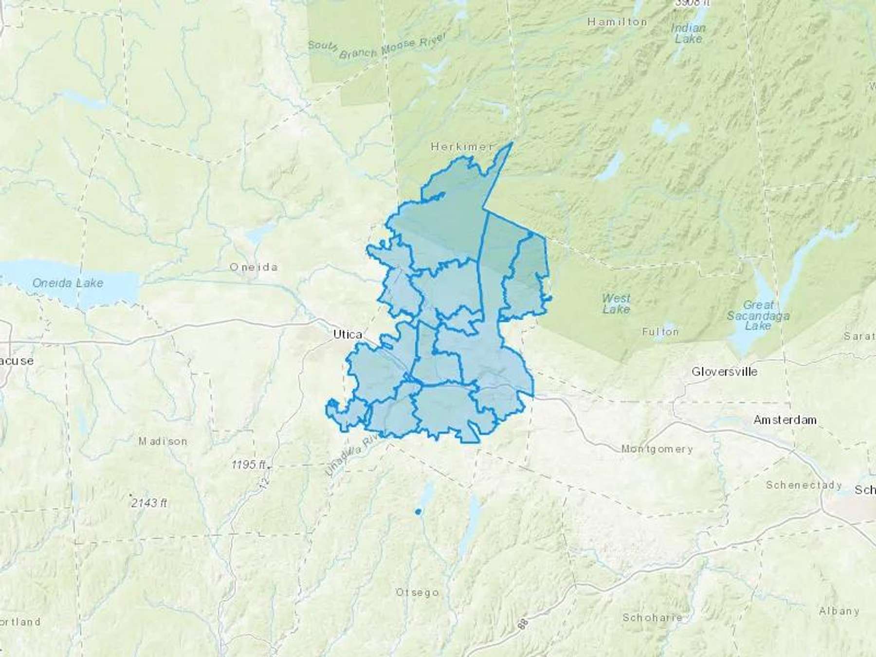 Vincent's Heating & Fuel Service Ll Cash Heating Oil Delivery Map Map With The Vincent's Heating & Fuel Service Ll Heating Oil Delivery Area Shaded In Blue