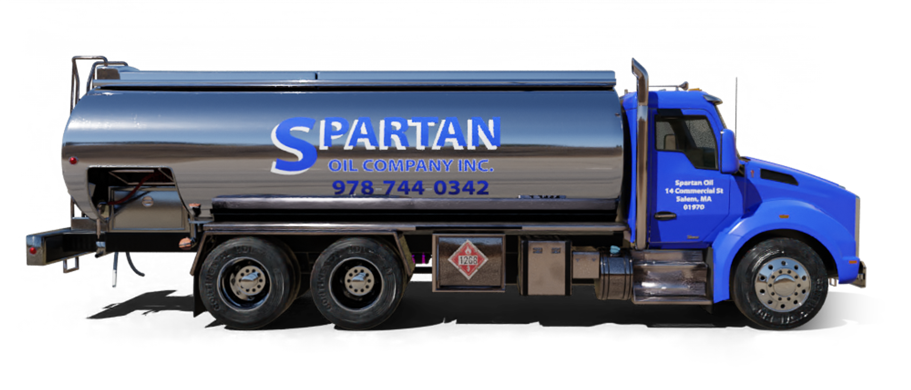 Pioneer Valley Heating Oil and Propane Truck parked at riverside Pioneer Valley Heating Oil and Propane Truck parked at riverside