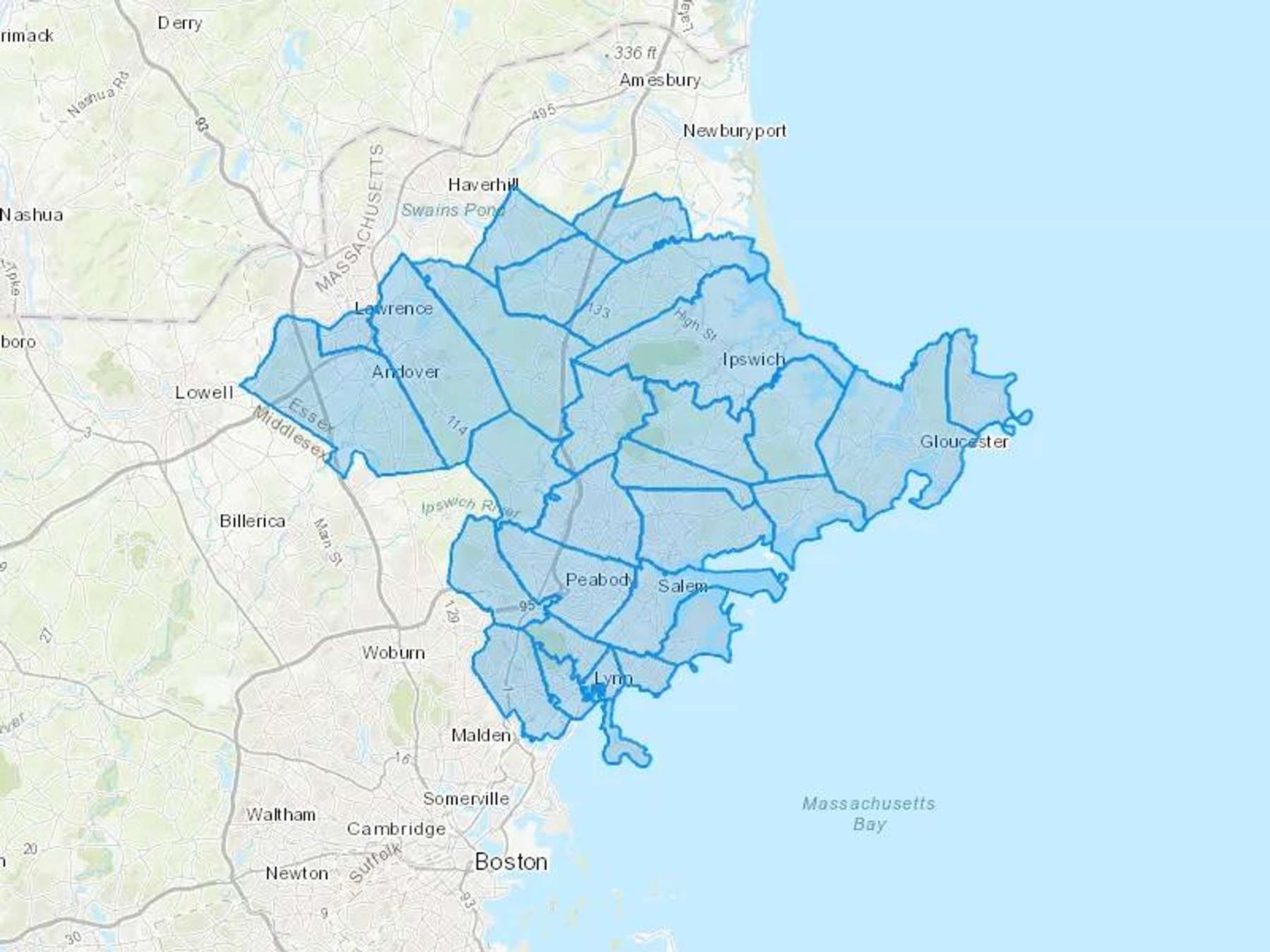 Spartan Oil Cash Heating Oil Delivery Map Map With The Spartan Oil Heating Oil Delivery Area Shaded In Blue