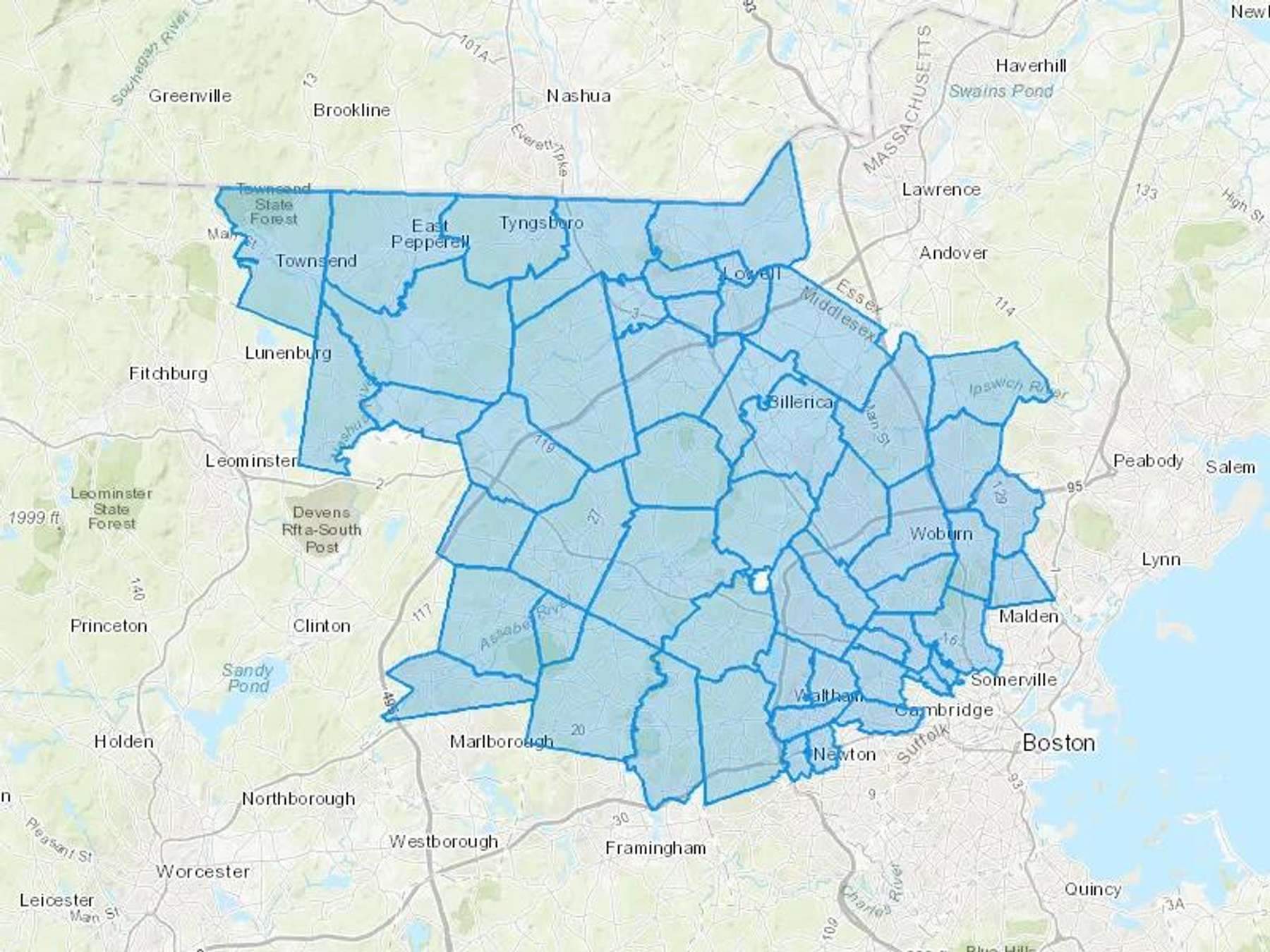 Colonial Oil Co Cash Heating Oil Delivery Map Map With The Colonial Oil Co Heating Oil Delivery Area Shaded In Blue