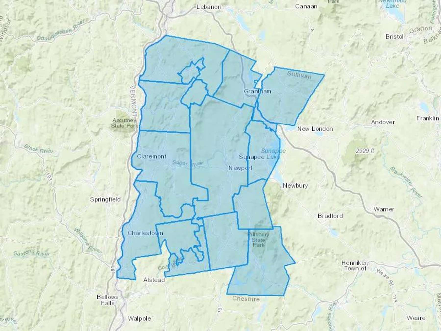 Goodrich Oil & Propane Co Cash Heating Oil Delivery Map Map With The Goodrich Oil & Propane Co Heating Oil Delivery Area Shaded In Blue