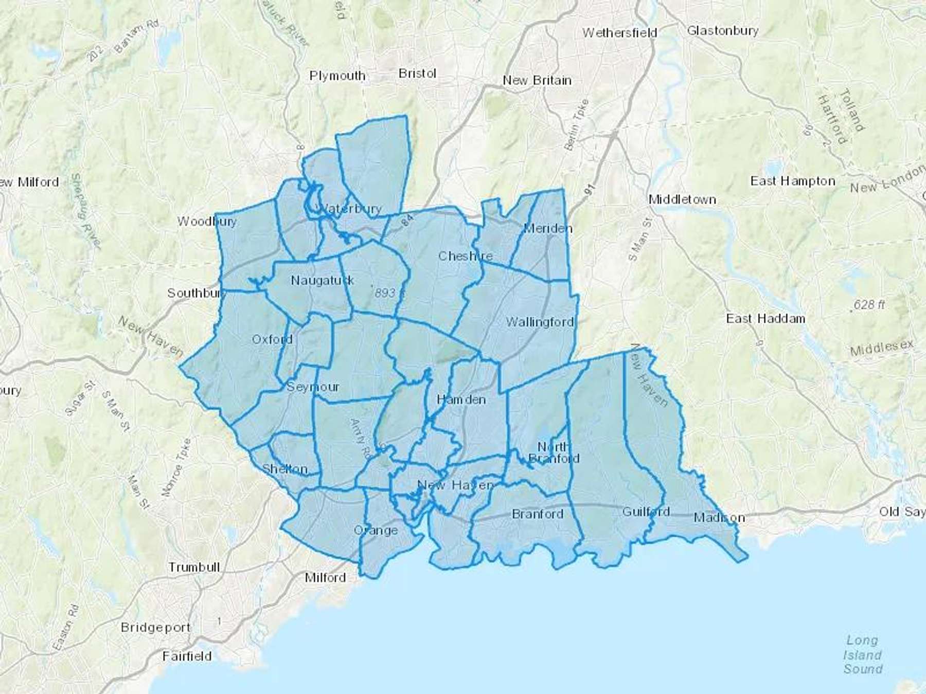 Valentino Fuel Cash Heating Oil Delivery Map Map With The Valentino Fuel Heating Oil Delivery Area Shaded In Blue
