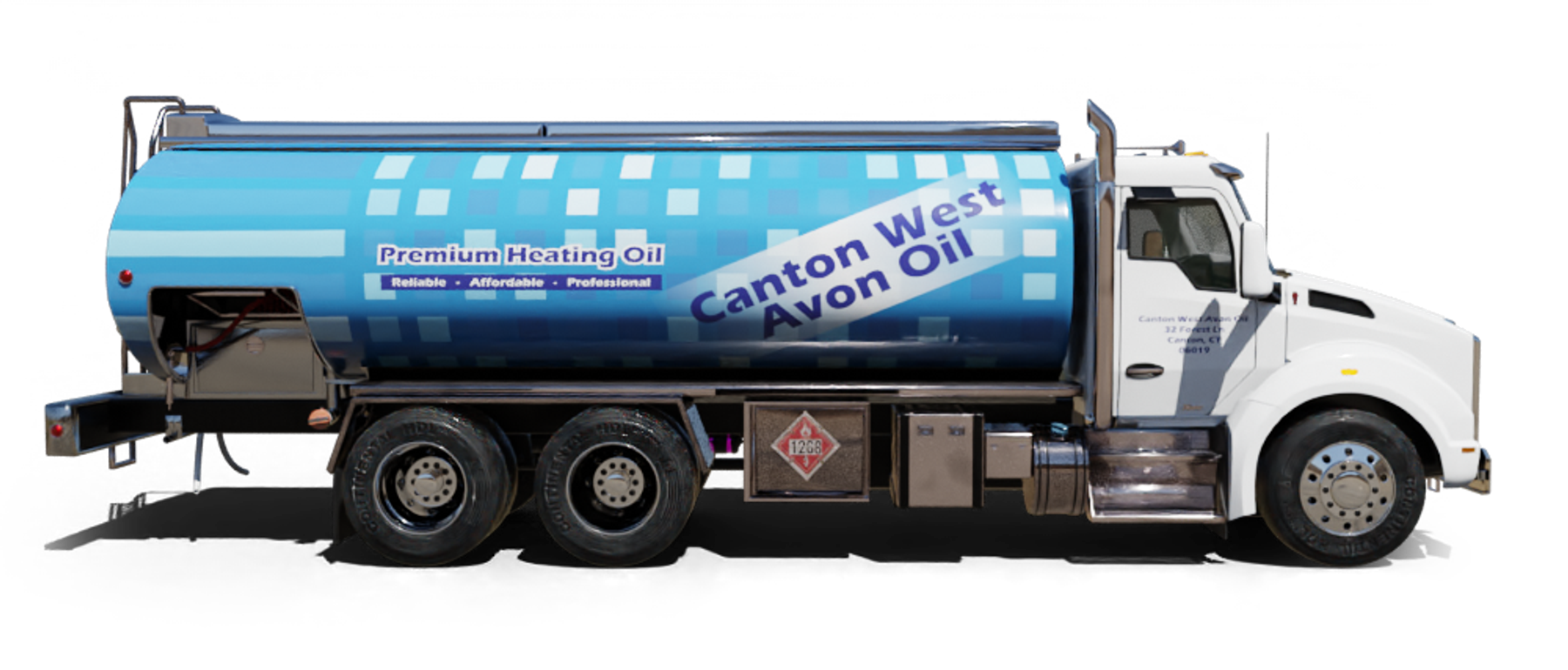 B & H Oil's Heating Oil Truck B & H Oil's Heating Oil Truck parked in front of barbar shop