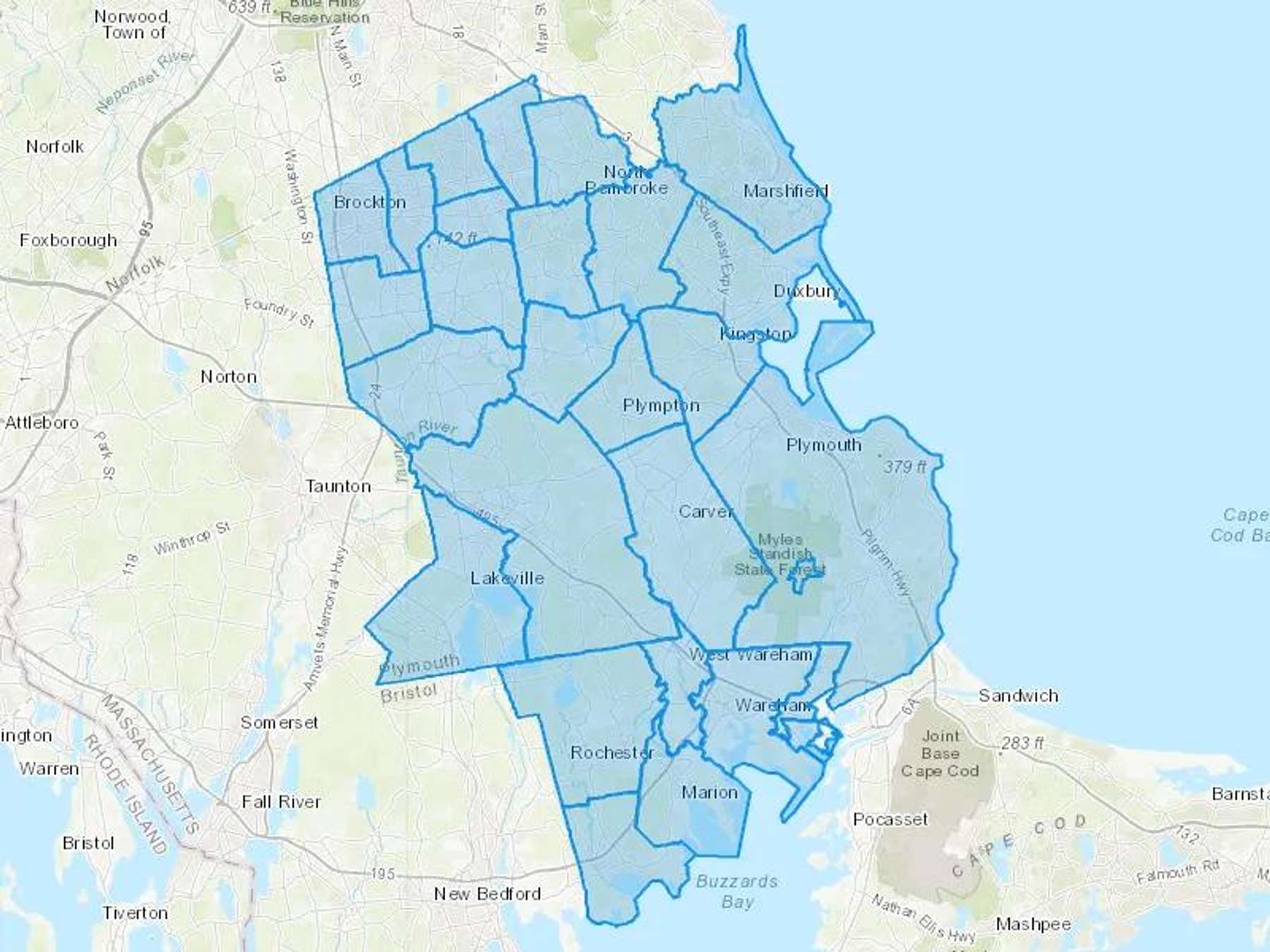 Riley & Craven Fuel & Heating Inc Cash Heating Oil Delivery Map Map With The Riley & Craven Fuel & Heating Inc Heating Oil Delivery Area Shaded In Blue