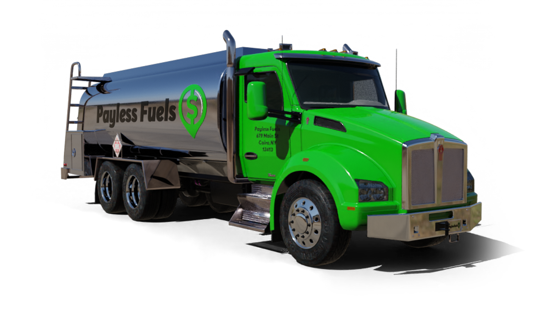 Pyramid Air Heating Oil Truck Pyramid Air residential home heating oil truck at the intersection of Lake Ave and 3rd St in Deer Park, Long Island, New York delivering fuel oil.