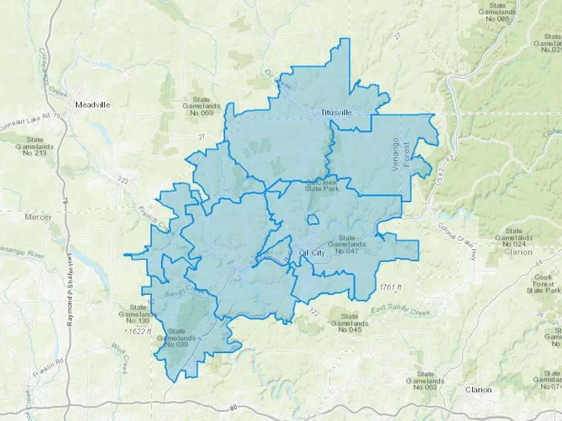 Harper Oil Company Cash Heating Oil Delivery Map Map With The Harper Oil Company Heating Oil Delivery Area Shaded In Blue