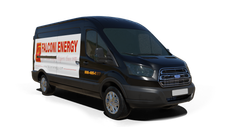 Falconi Energy furnace repair van Photo of a Falconi Energy furnace repair van