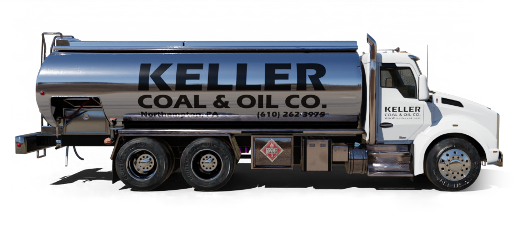 Pioneer Valley Heating Oil and Propane Truck parked at riverside Pioneer Valley Heating Oil and Propane Truck parked at riverside