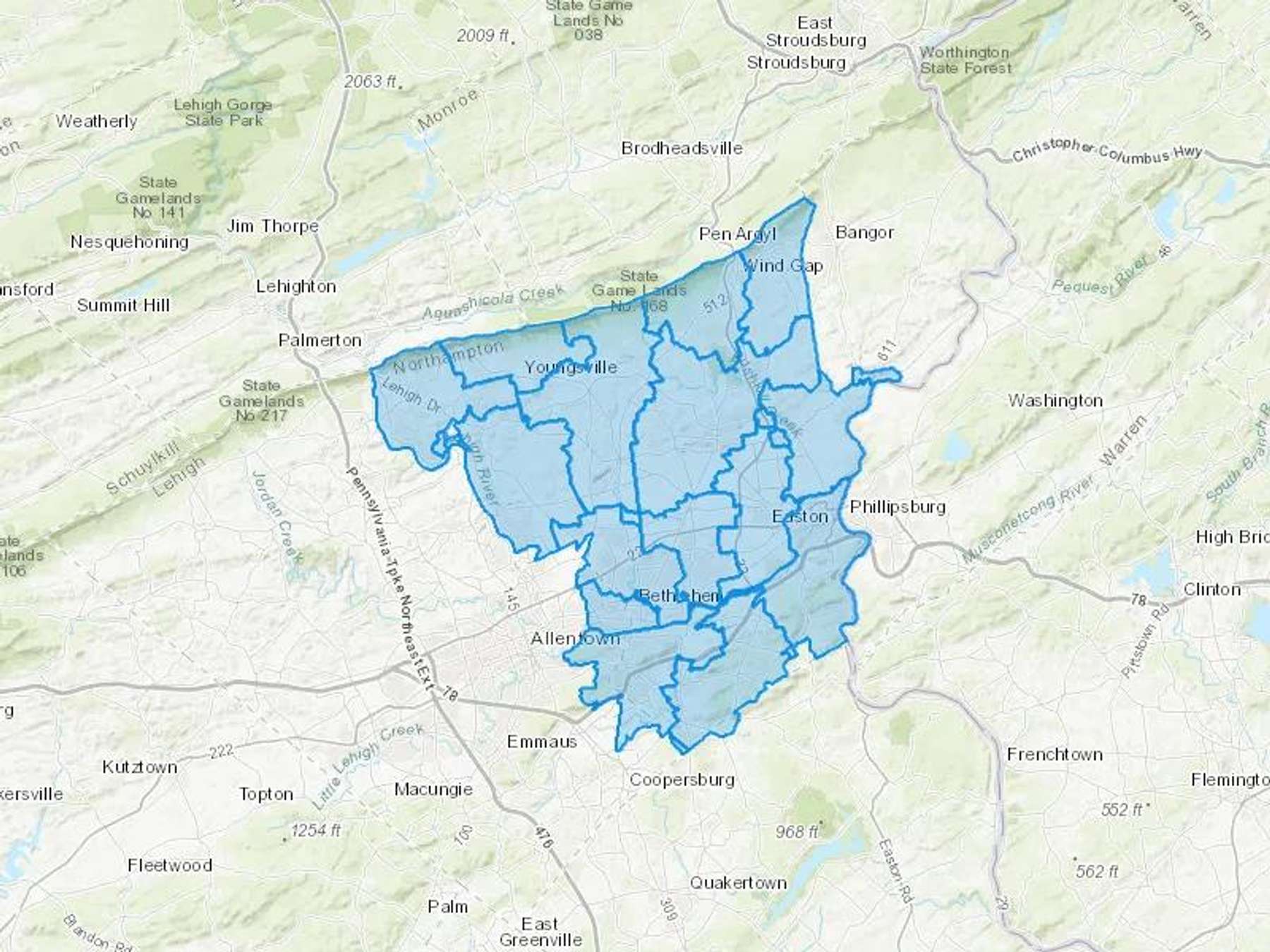 Keller Enterprises Inc Cash Heating Oil Delivery Map Map With The Keller Enterprises Inc Heating Oil Delivery Area Shaded In Blue