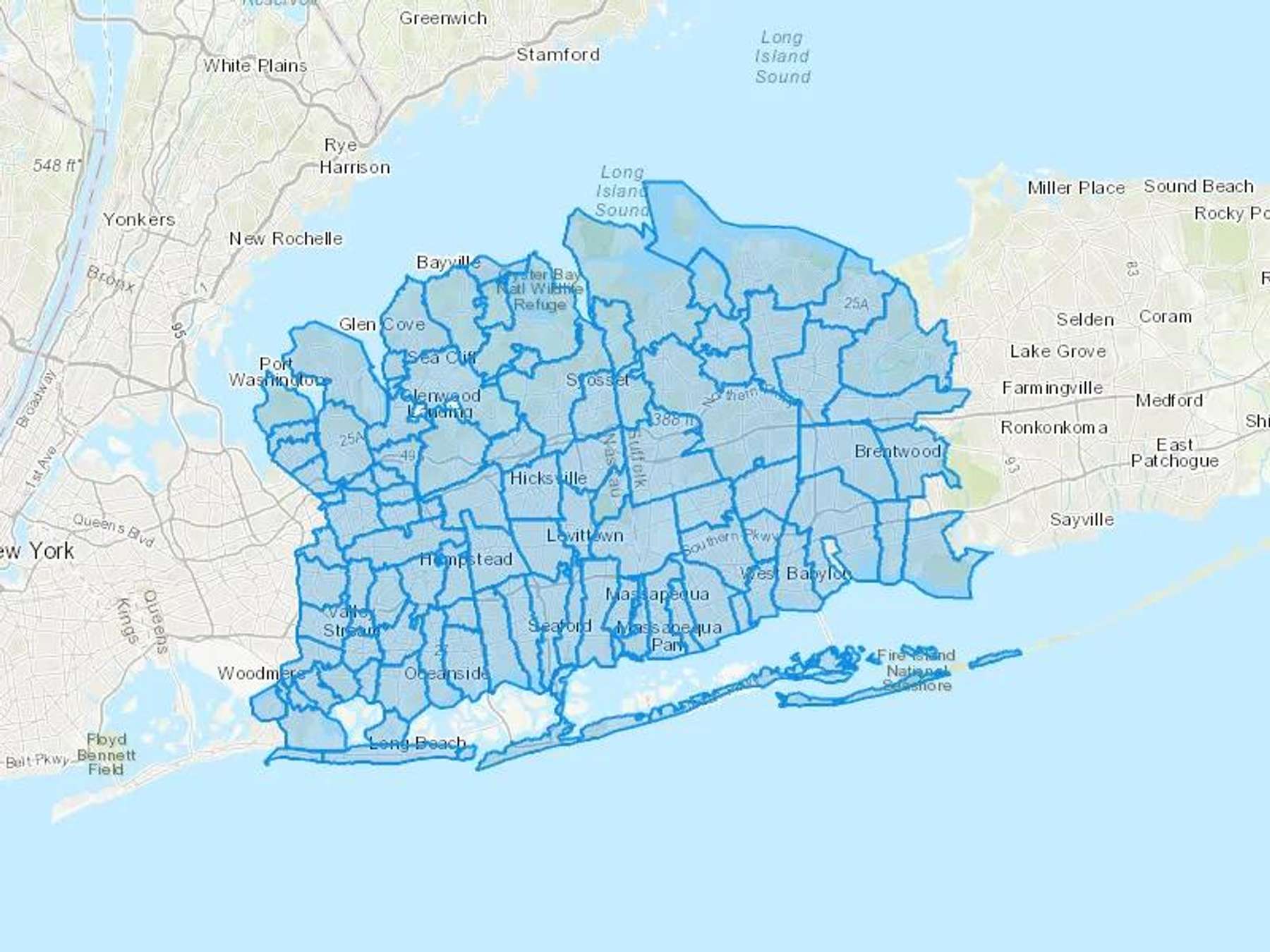Slomin's Inc Cash Heating Oil Delivery Map Map With The Slomin's Inc Heating Oil Delivery Area Shaded In Blue