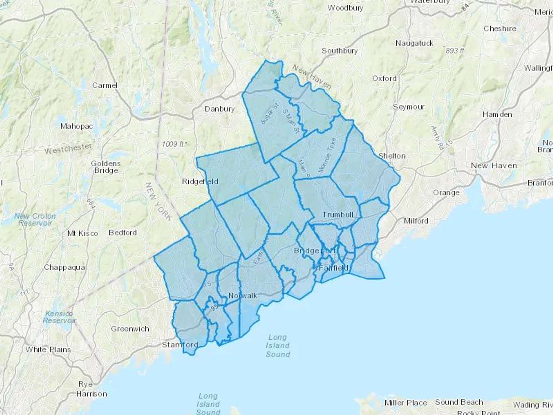 Heating Oil LLC Cash Heating Oil Delivery Map Map With The Heating Oil LLC Heating Oil Delivery Area Shaded In Blue
