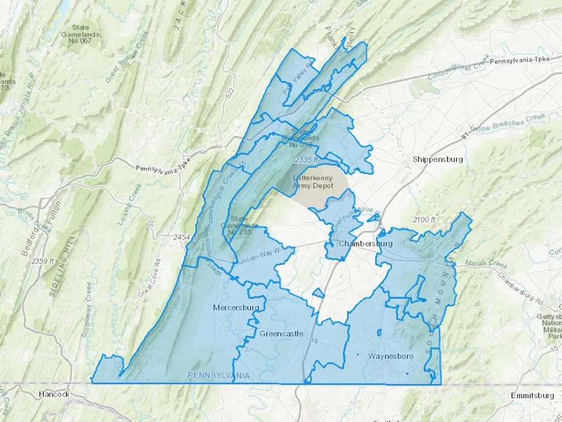Mccleary Oil Co Inc Cash Heating Oil Delivery Map Map With The Mccleary Oil Co Inc Heating Oil Delivery Area Shaded In Blue