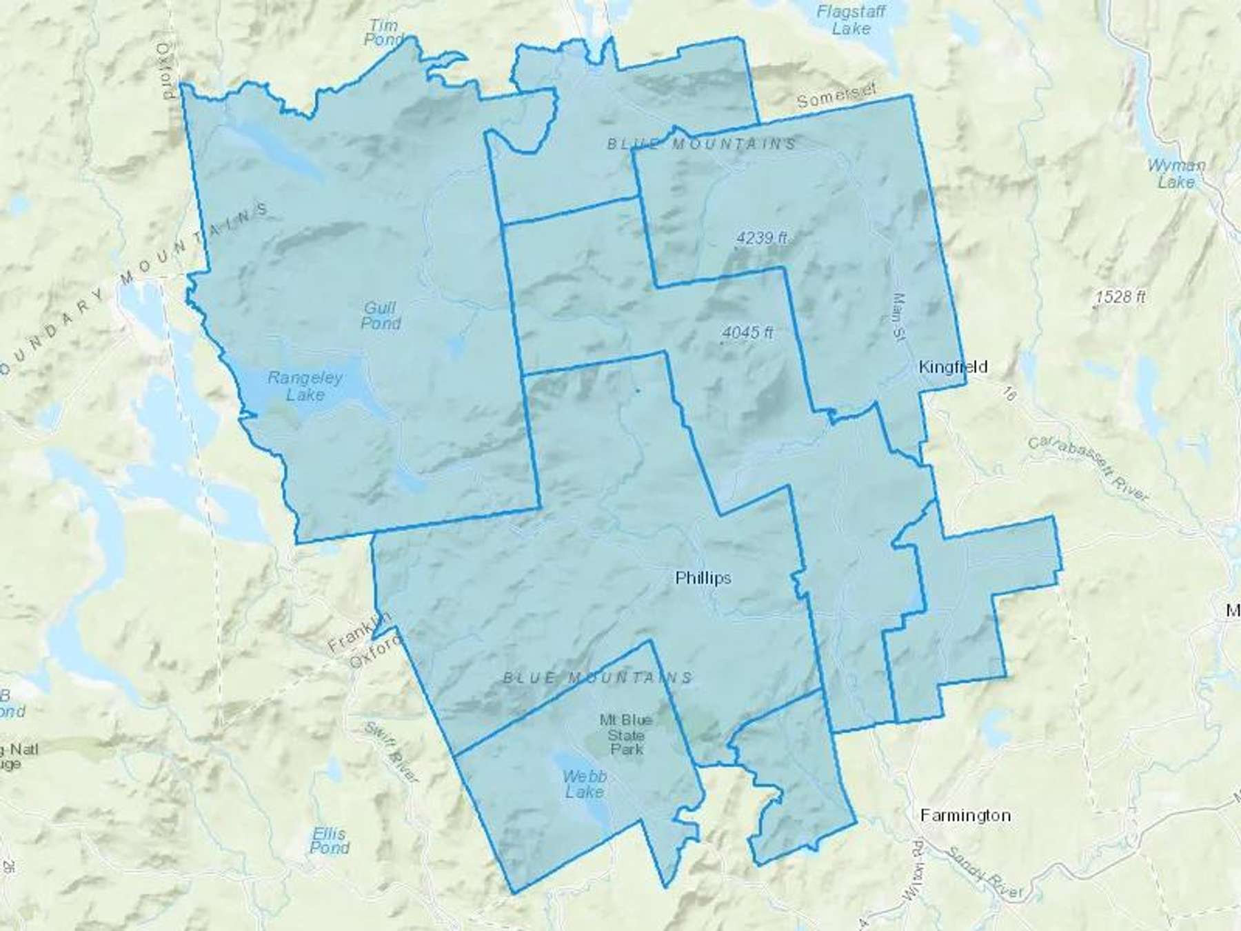 Sandy River Fuel Cash Heating Oil Delivery Map Map With The Sandy River Fuel Heating Oil Delivery Area Shaded In Blue