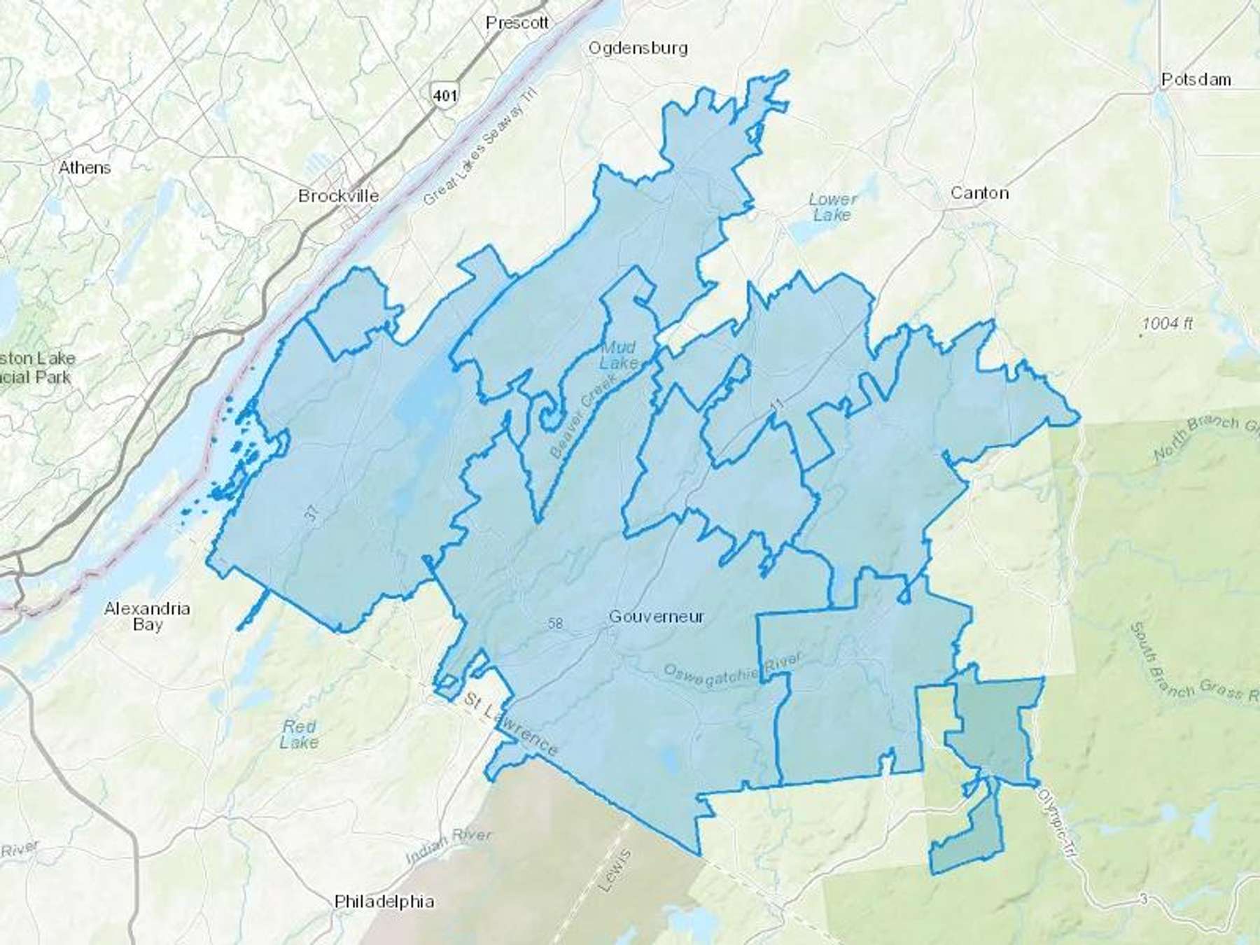 Tripp Fuels LLC Cash Heating Oil Delivery Map Map With The Tripp Fuels LLC Heating Oil Delivery Area Shaded In Blue