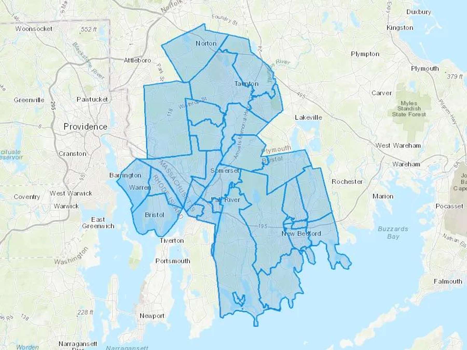 SaveOn Oil Cash Heating Oil Delivery Map Map With The SaveOn Oil Heating Oil Delivery Area Shaded In Blue