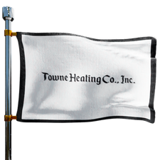 Towne Heating Heating Oil Prices Flag Photo of Towne Heating flag denoting best heating oil prices the company offers