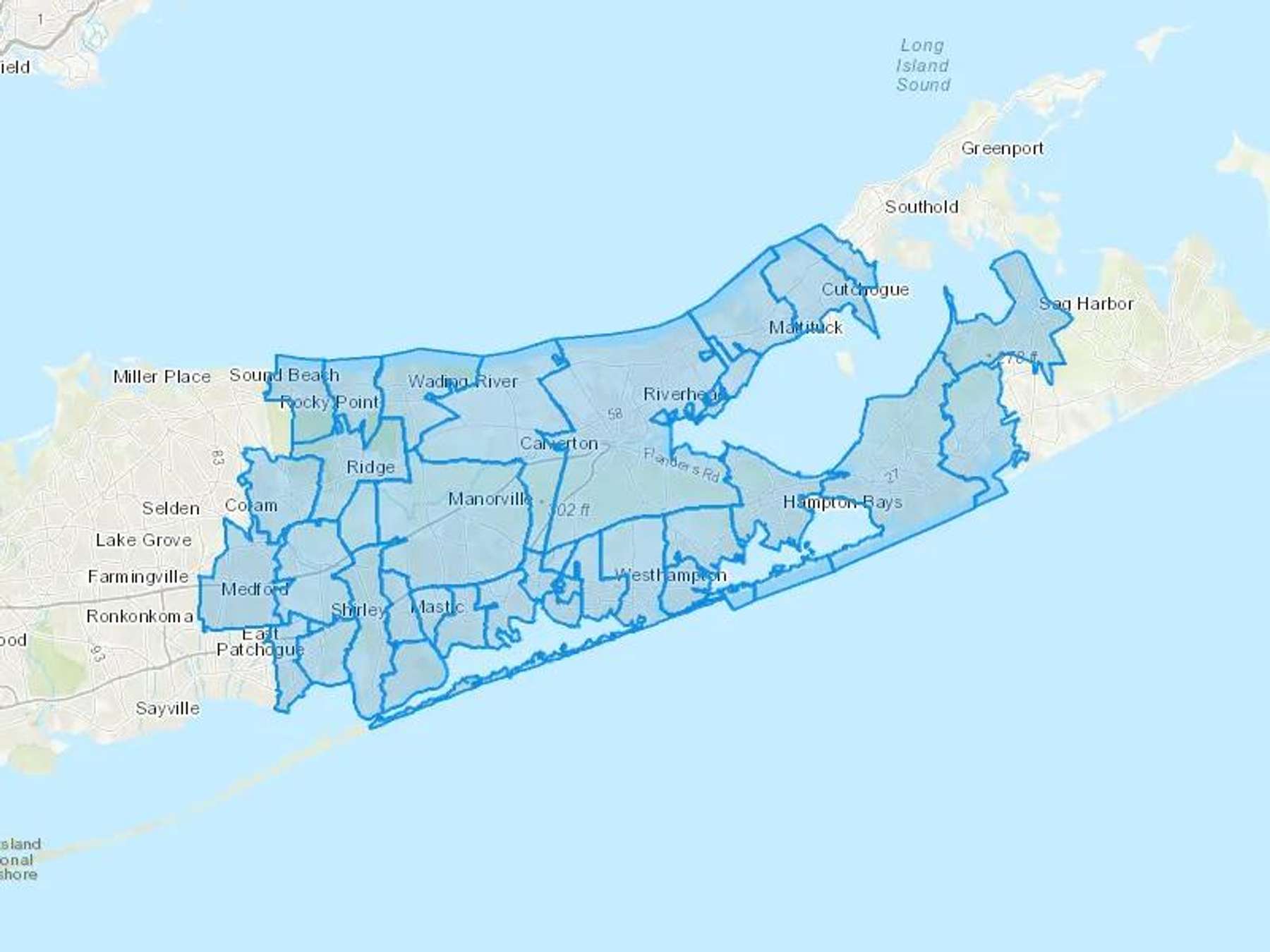 Houck's Fuel Oil Co Inc Cash Heating Oil Delivery Map Map With The Houck's Fuel Oil Co Inc Heating Oil Delivery Area Shaded In Blue