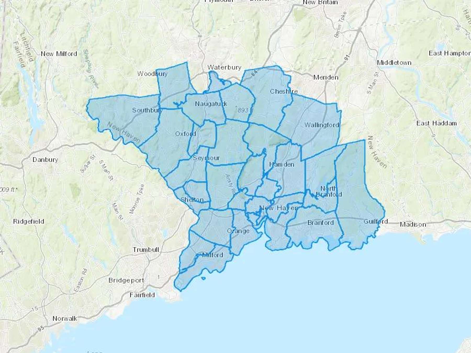 Tamaro Oil Corporation Cash Heating Oil Delivery Map Map With The Tamaro Oil Corporation Heating Oil Delivery Area Shaded In Blue