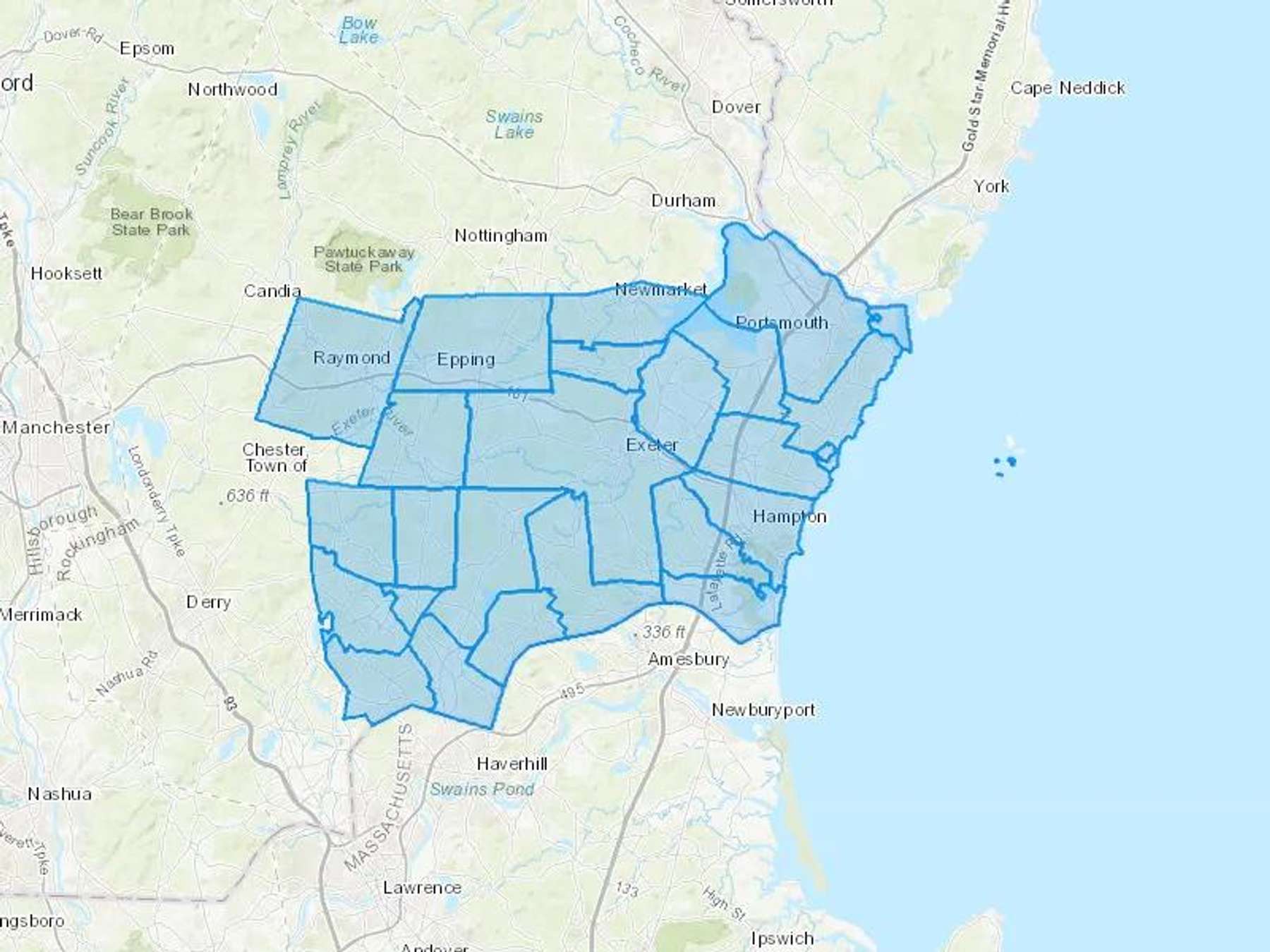 Favorite Fuels Cash Heating Oil Delivery Map Map With The Favorite Fuels Heating Oil Delivery Area Shaded In Blue