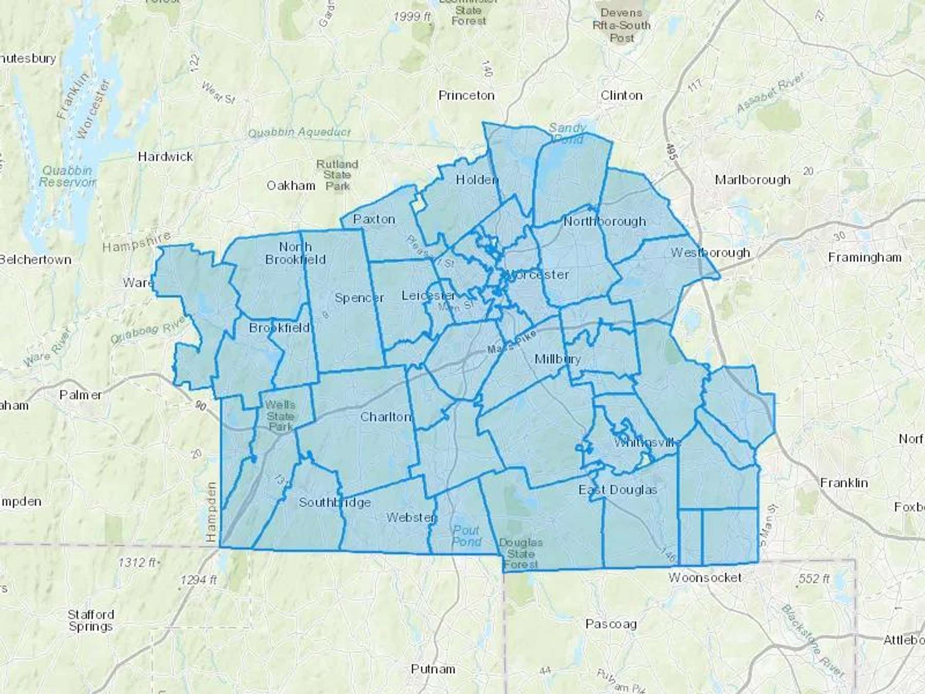 City Service Co Inc Cash Heating Oil Delivery Map Map With The City Service Co Inc Heating Oil Delivery Area Shaded In Blue