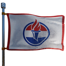 Victory Fuel Co. Heating Oil Prices Flag Photo of Victory Fuel Co. flag denoting best heating oil prices the company offers