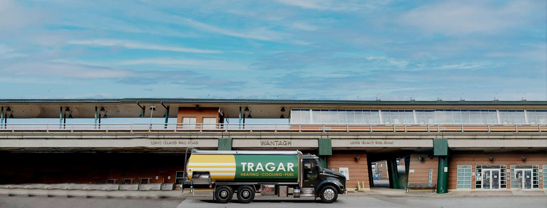 Tragar Fuel Oil Heating Oil Truck Tragar Fuel Oil residential home heating oil truck at the LIRR station in Wantagh, Long Island, New York delivering fuel oil.