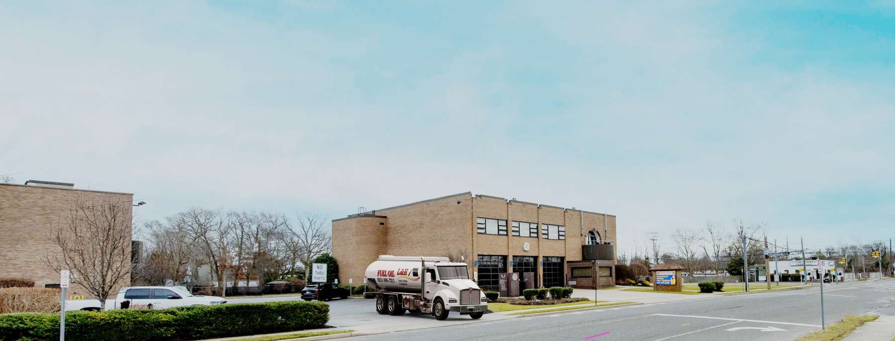 L & H Fuel Oil Heating Oil Truck L & H Fuel Oil residential home heating oil truck at the Waverly Shopping Center in Holtsville, Long Island, New York delivering fuel oil.