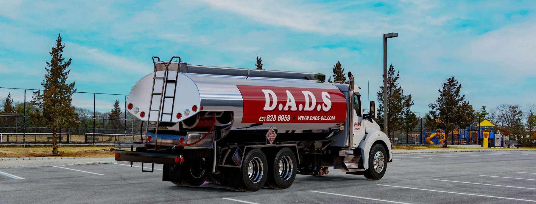 D.A.D.S. Oil Service Heating Oil Truck D.A.D.S. Oil Service residential home heating oil truck on an overcast day in Mount Sinai, Long Island, New York delivering fuel oil.
