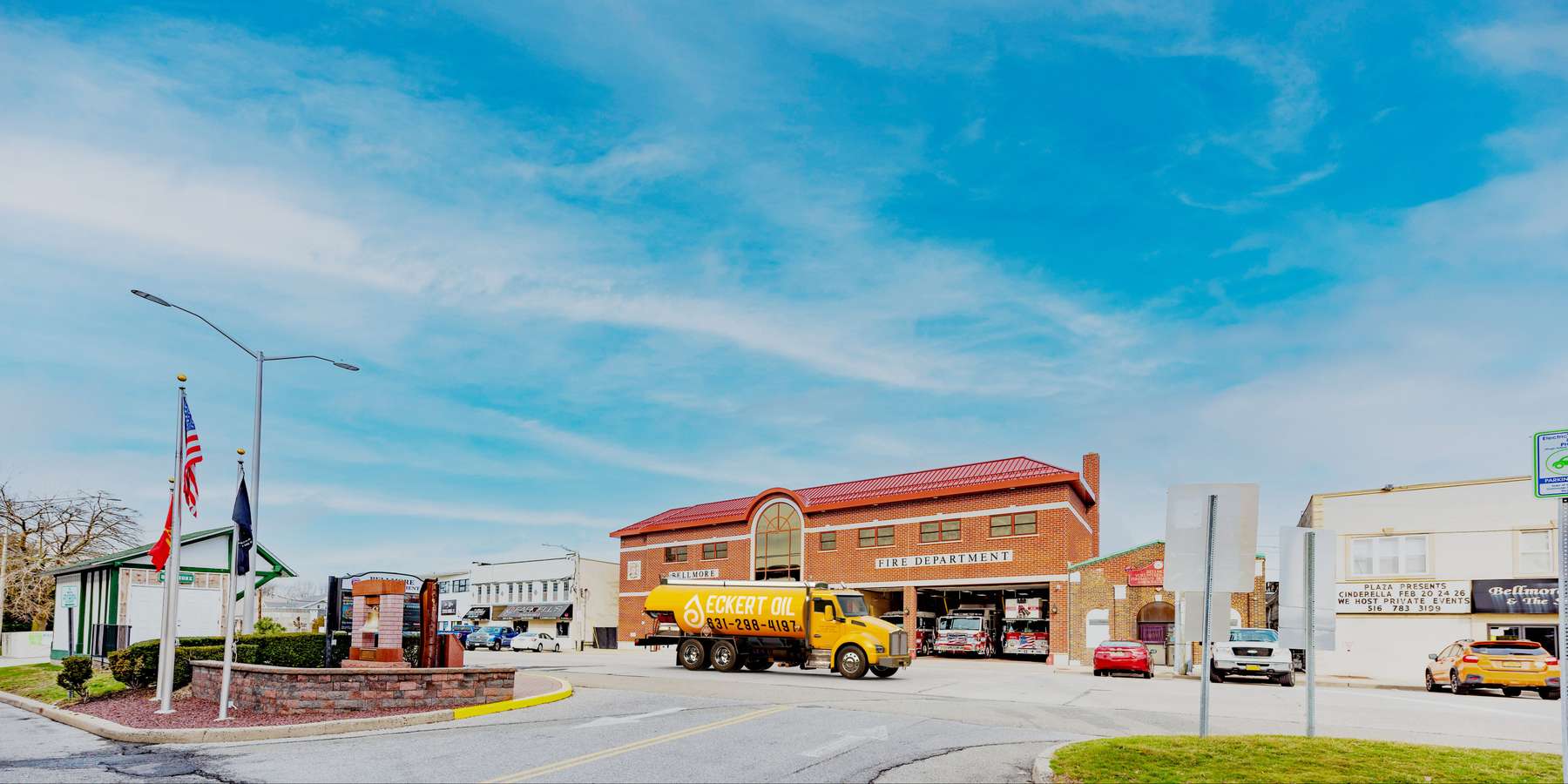 Marlon Bulger Heating Oil Truck Marlon Bulger residential home heating oil truck in the Acorn St parking lot in Wyandanch, Long Island, New York delivering fuel oil.